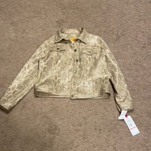 Ruby Rd size 10 snakeskin jacket NWT